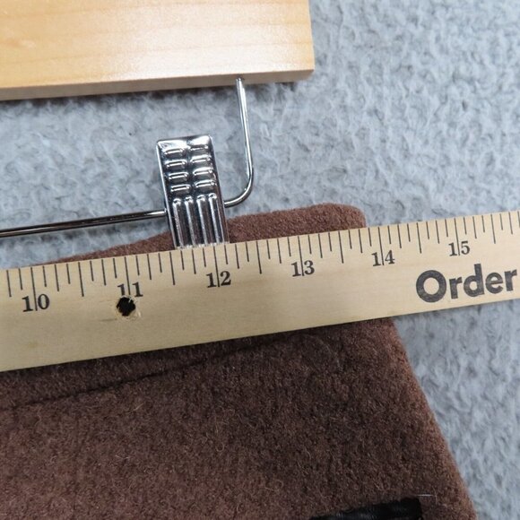 Vintage Vivienne Tam Skirt 2 Wool Viscose Rayon Trim Lined 1990s Classic Brown - Picture 4 of 9